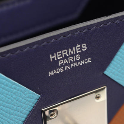 Hermes Handbag Birkin 30 Tresage Blue Gold Leather 30 Nole — view 4