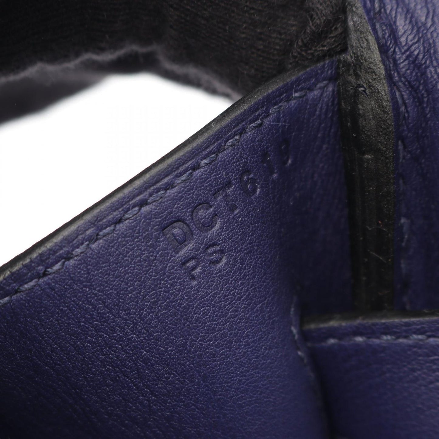 Hermes Handbag Birkin 30 Tresage Blue Gold Leather 30 Nole — view 5