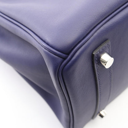 Hermes Handbag Birkin 30 Tresage Blue Gold Leather 30 Nole — view 8