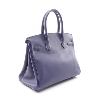 Hermes Handbag Birkin 30 Tresage Blue Gold Leather 30 Nole — view 2