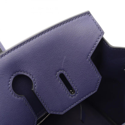 Hermes Handbag Birkin 30 Tresage Blue Gold Leather 30 Nole — view 7