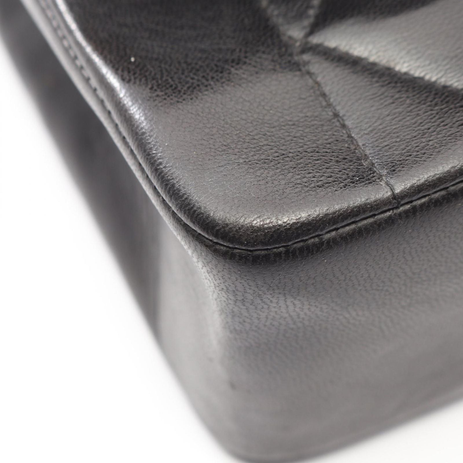 Chanel Shoulder Bag Quilted Diana Flap Black Lambskin Chain — view 8
