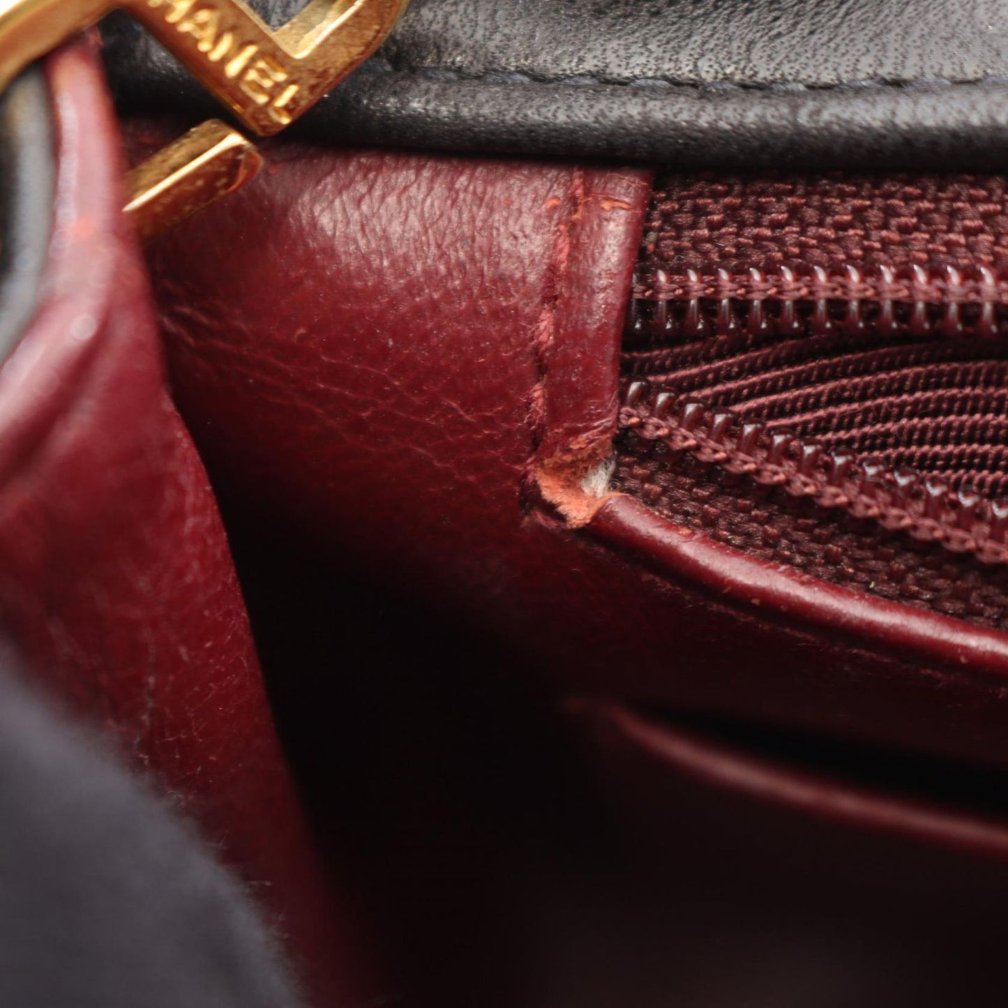 Chanel Shoulder Bag Quilted Diana Flap Black Lambskin Chain — view 6