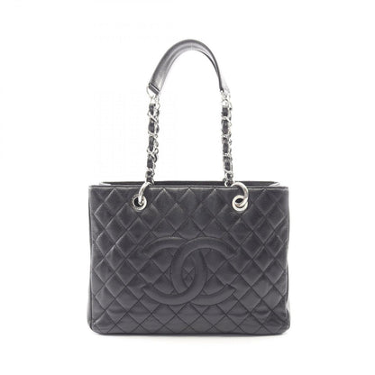 Chanel Tote Quilted Grand Shopping GST Black Calf Chain