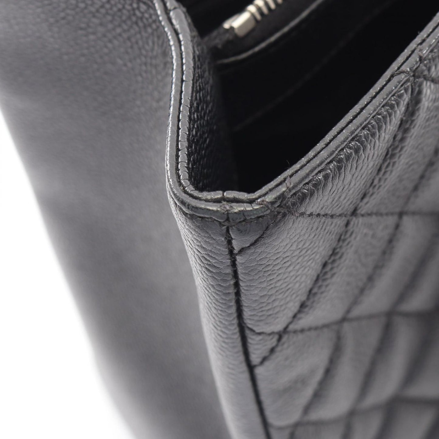 Chanel Tote Quilted Grand Shopping GST Black Calf Chain — view 6