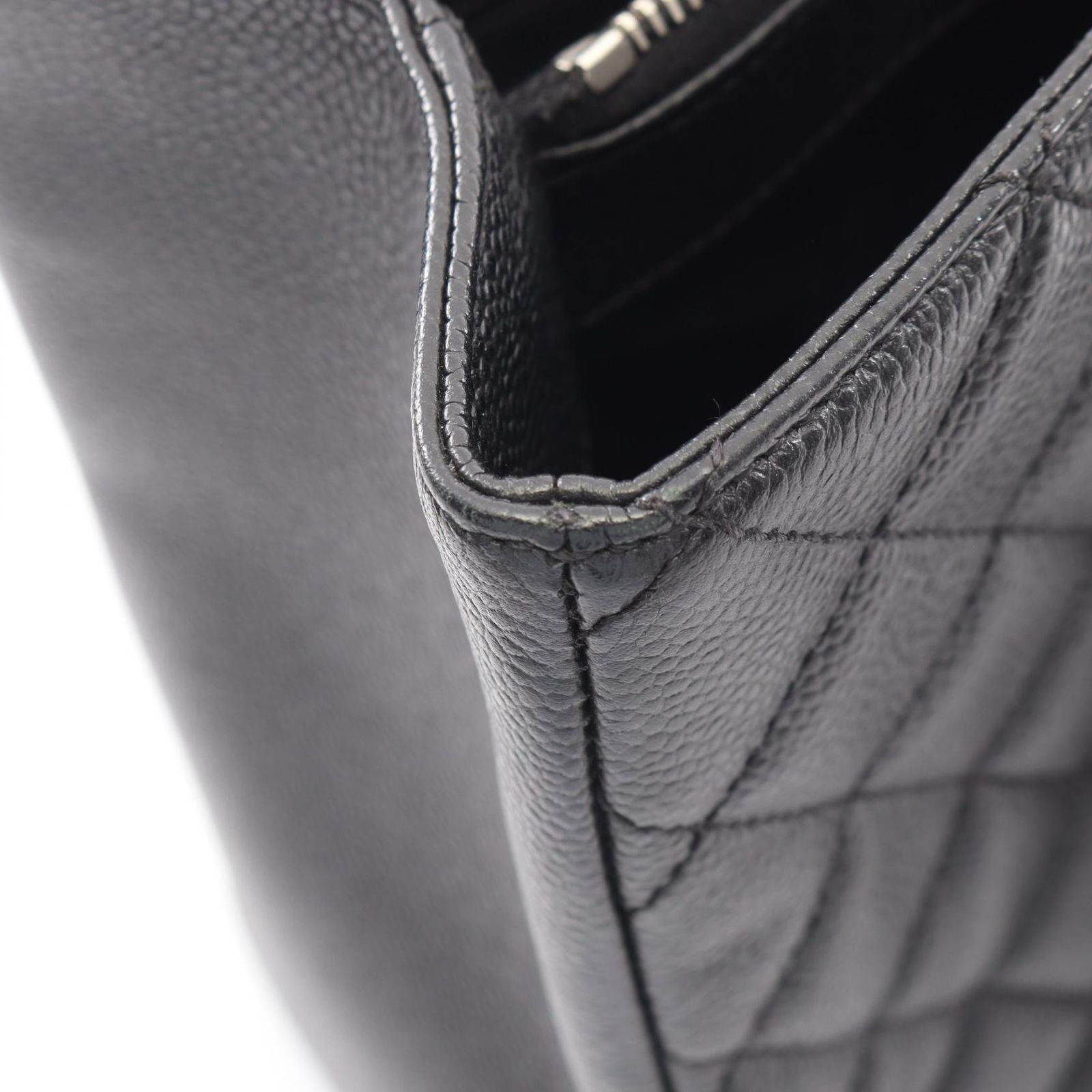 Chanel Tote Quilted Grand Shopping GST Black Calf Chain — view 6
