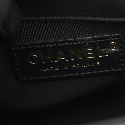 Chanel Shoulder Bag Quilted Small Bucket Black Lambskin Chain — view 4