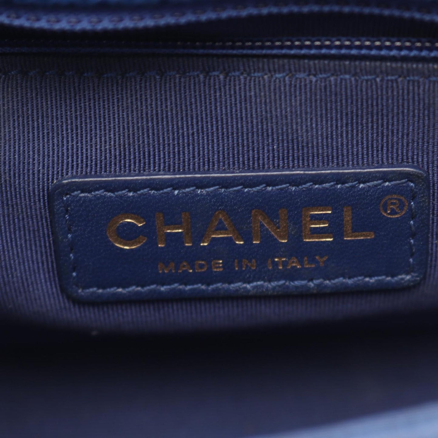 Chanel Shoulder Bag Quilted 2-Way Blue Calf Top Handle Chain — view 4