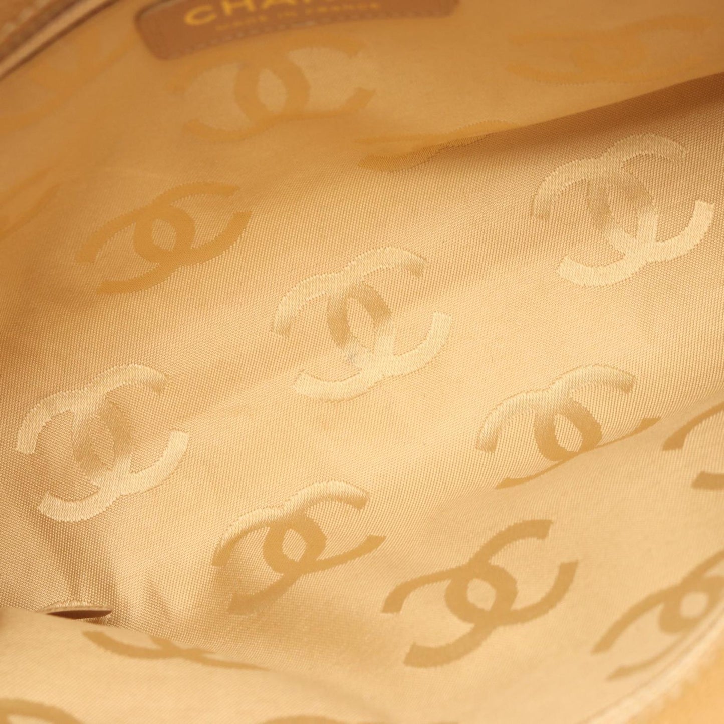 Chanel Handbag CC Logo Mini Beige Calf — view 6