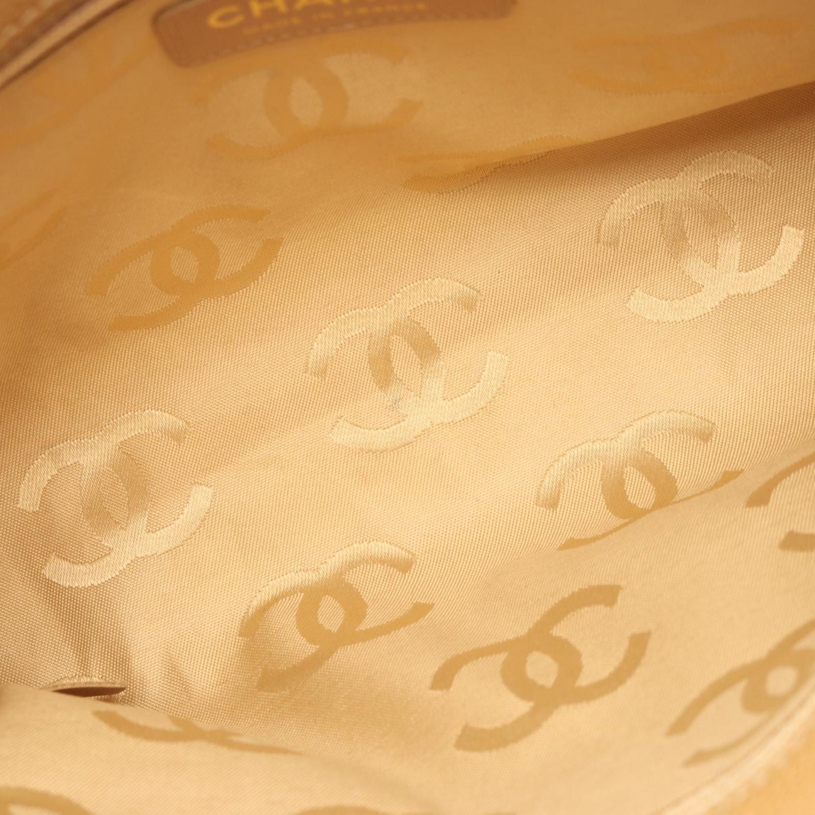 Chanel Handbag CC Logo Mini Beige Calf — view 6