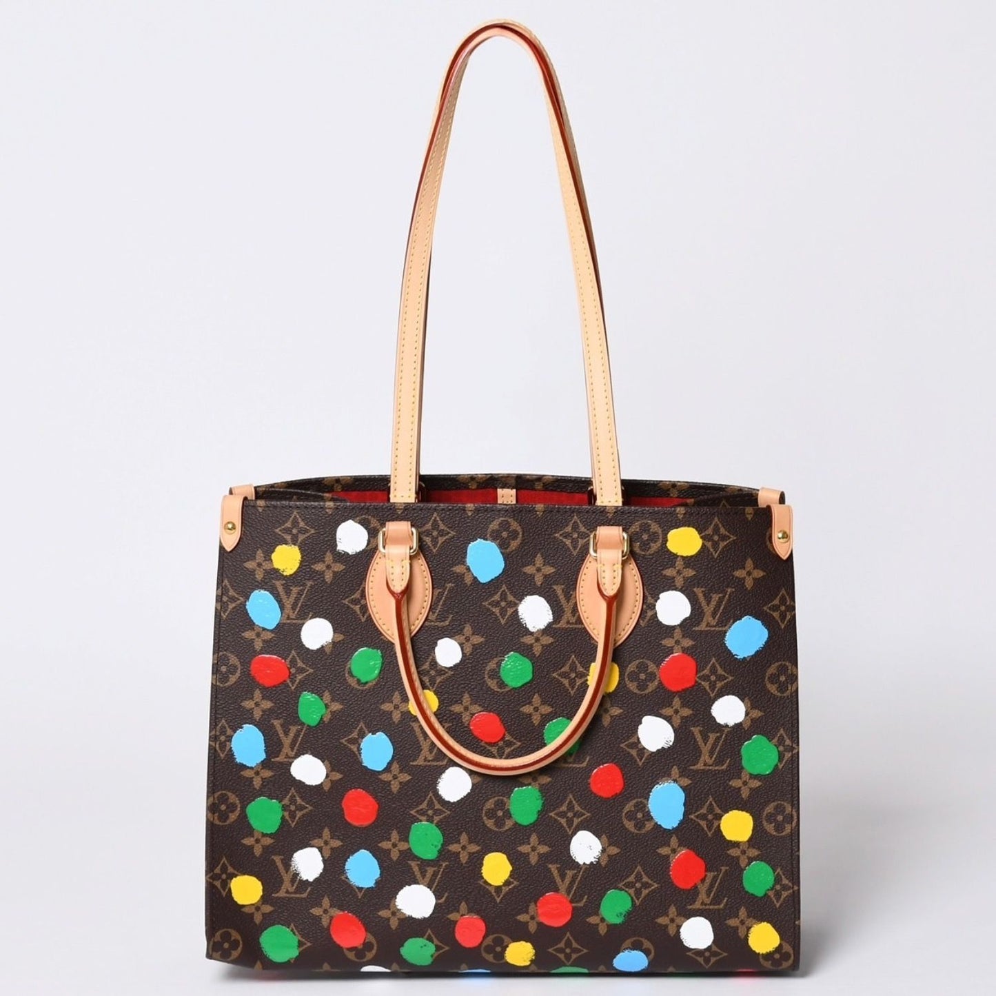 Louis Vuitton On The Go MM Yayoi Kusama Shoulder Bag 2-Way Leather Monogram — view 2