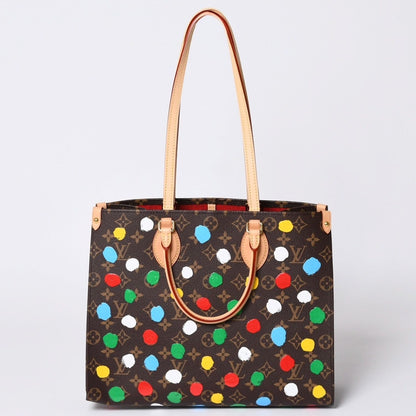 Louis Vuitton On The Go MM Yayoi Kusama Shoulder Bag 2-Way Leather Monogram — view 2