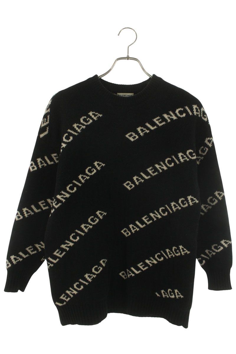 Balenciaga All Over Logo Knit XS Sweater