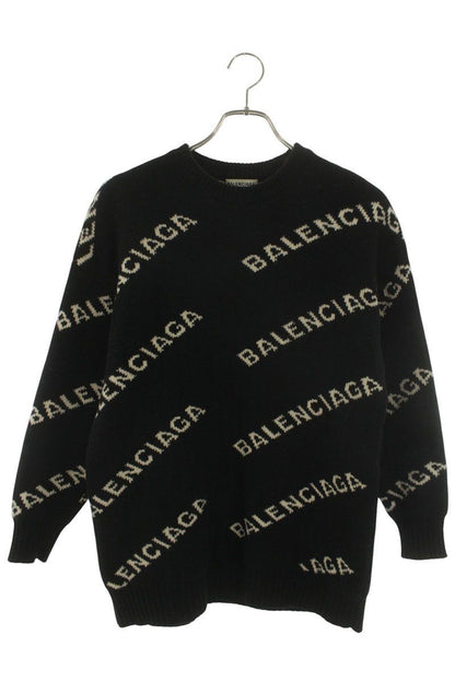Balenciaga All Over Logo Knit XS Sweater