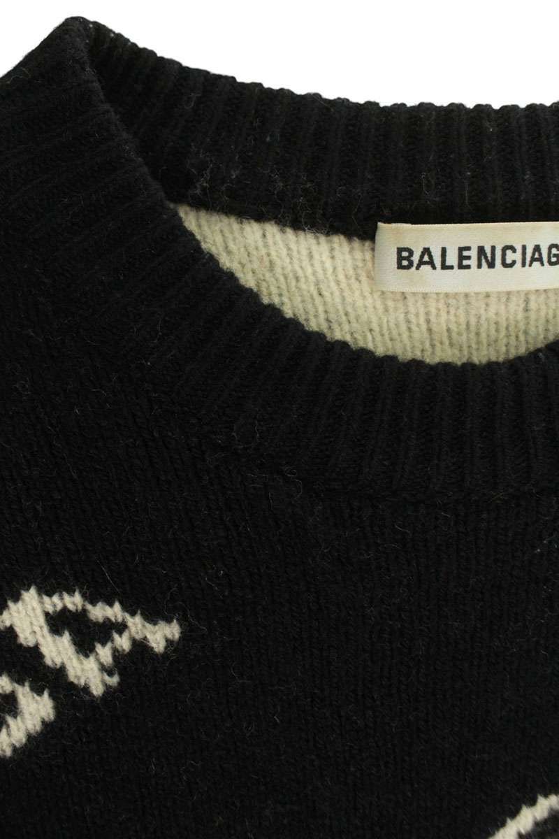 Balenciaga All Over Logo Knit XS Sweater — view 3