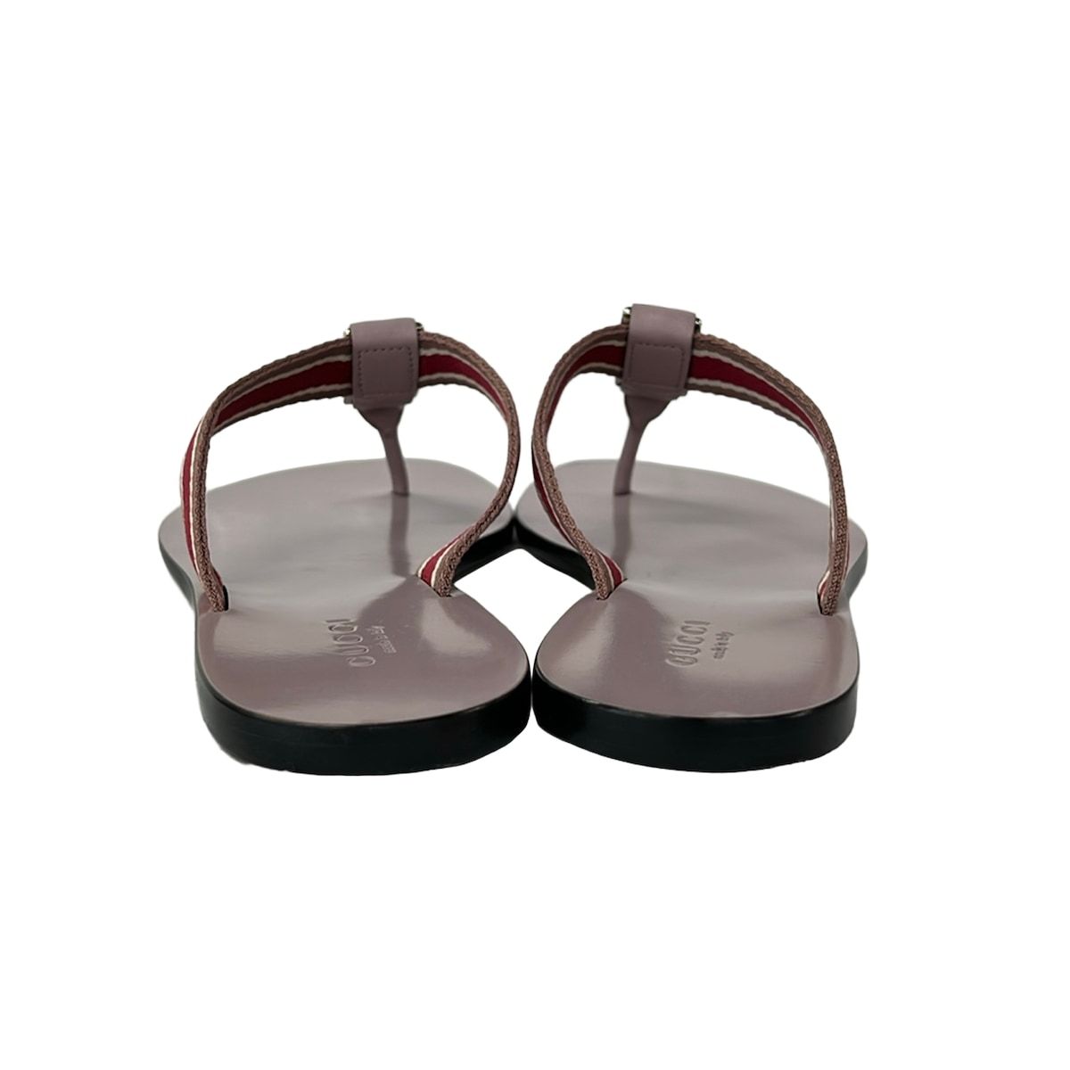 Gucci Sandals 35.5 Pink Beige Bordeaux Multi Interlocking Leather — view 3