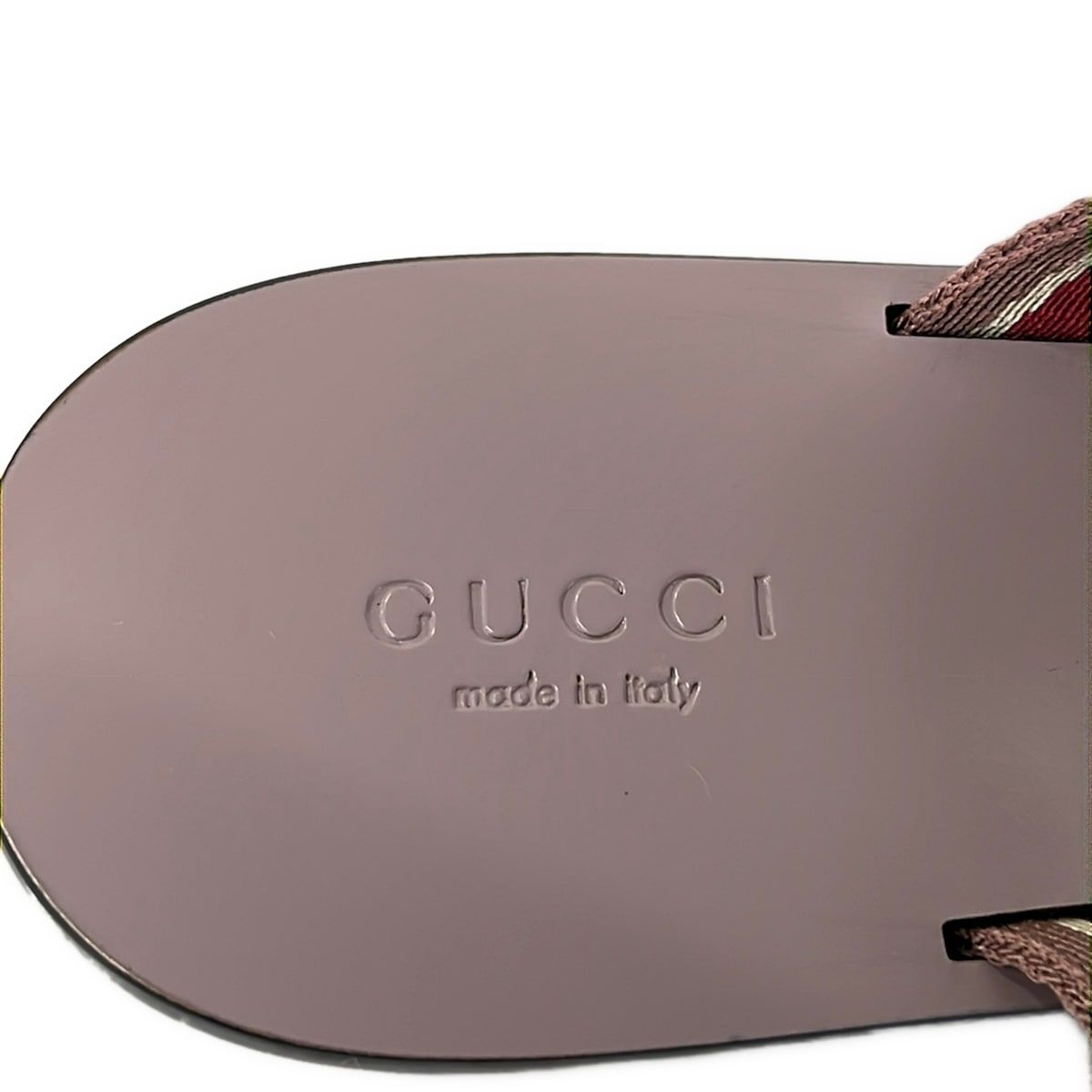 Gucci Sandals 35.5 Pink Beige Bordeaux Multi Interlocking Leather — view 6