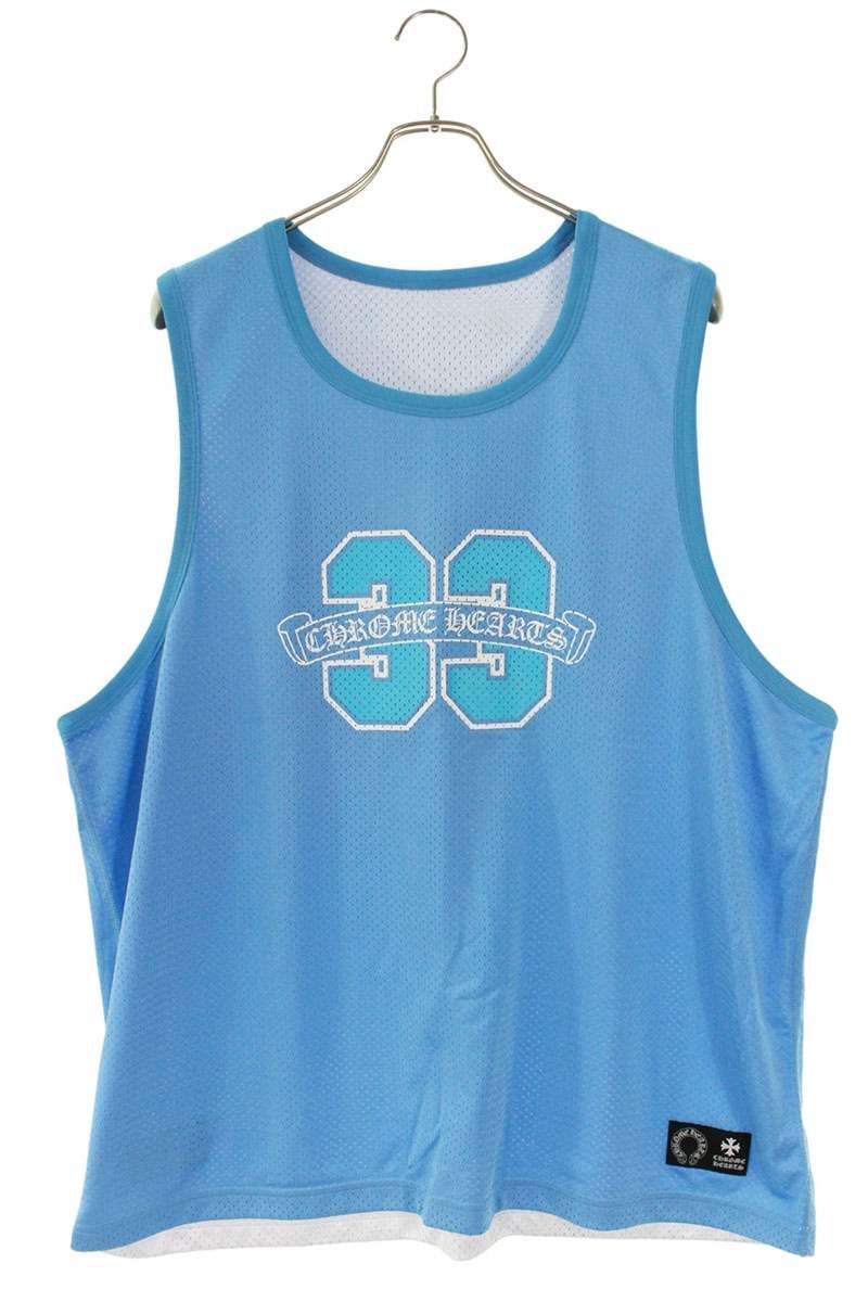 Chrome Hearts Mesh Warm UP Jersey Reversible CH Logo Printed Tank Top XL