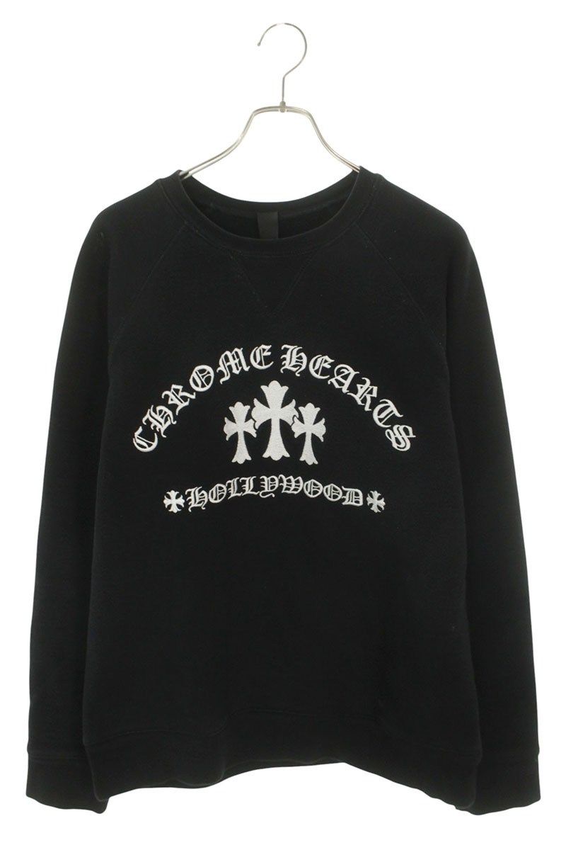 Chrome Hearts Sailin on Crew Labeled Triple Cross Logo Embroidery Sweatshirt