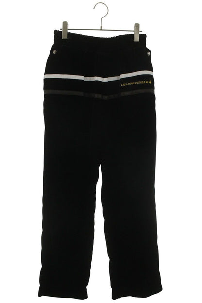 Chrome Hearts Velvet Tracksuit Pants Logo Embroidered Velour Track Long