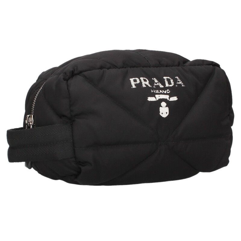 Prada Re-Nylon Logo Print Clutch