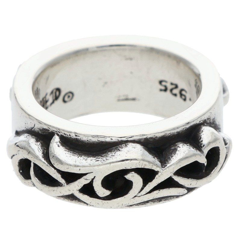 Chrome Hearts Dbl Narrow Vine Band Double Silver Ring — view 2