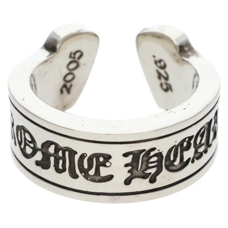 Chrome Hearts LG Scroll Label Silver Ring