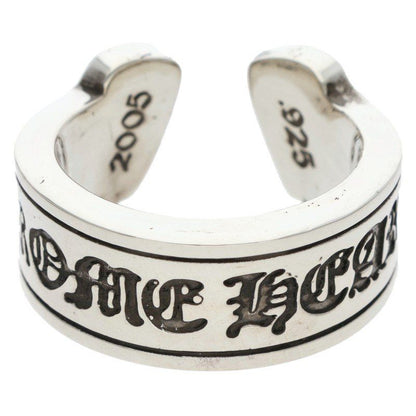 Chrome Hearts LG Scroll Label Silver Ring