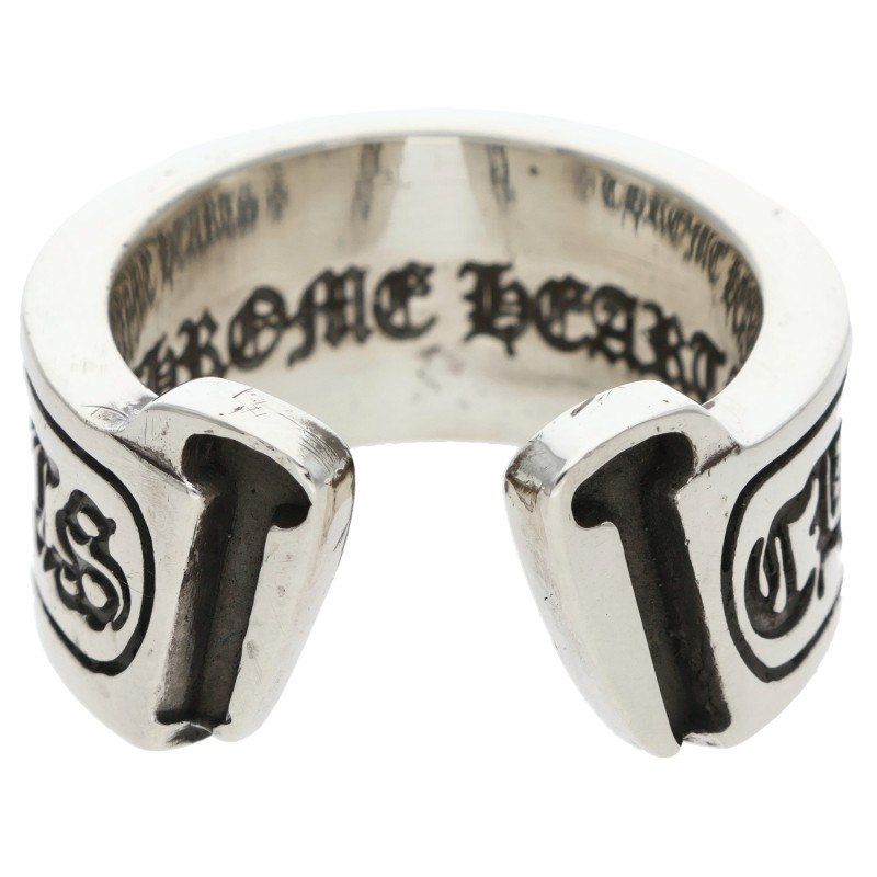 Chrome Hearts LG Scroll Label Silver Ring — view 2