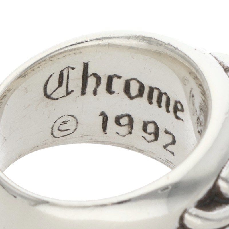 Chrome Hearts Flrl Crs Floral Cross Silver Ring — view 3