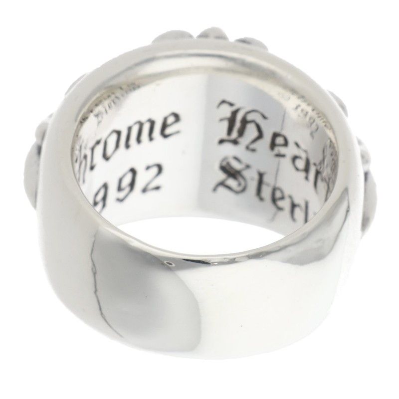 Chrome Hearts Flrl Crs Floral Cross Silver Ring — view 2