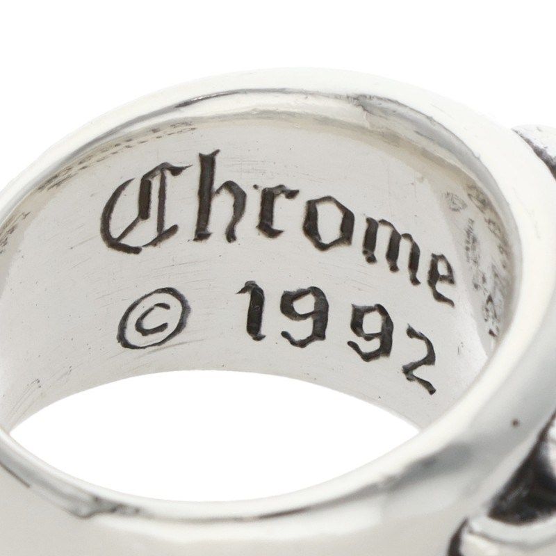 Chrome Hearts Flrl Crs Floral Cross Silver Ring — view 3