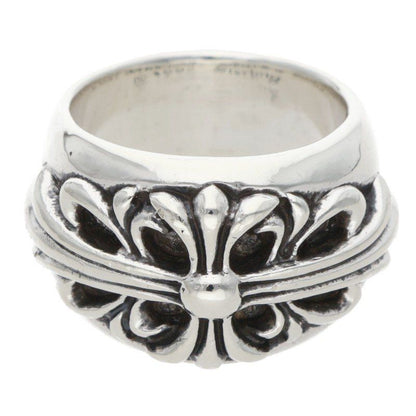 Chrome Hearts Flrl Crs Floral Cross Silver Ring