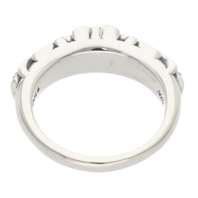 Chrome Hearts Baby Clsc P D Classic Floral Cross Pave Diamond Silver Ring — view 2