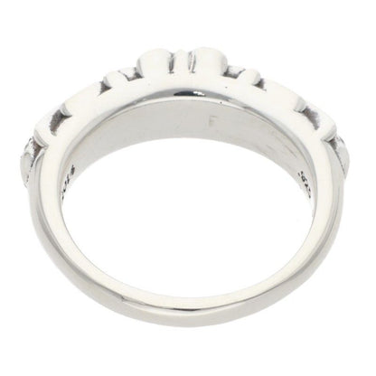 Chrome Hearts Baby Clsc P D Classic Floral Cross Pave Diamond Silver Ring — view 2