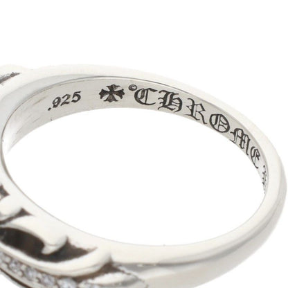 Chrome Hearts Baby Clsc P D Classic Floral Cross Pave Diamond Silver Ring — view 3