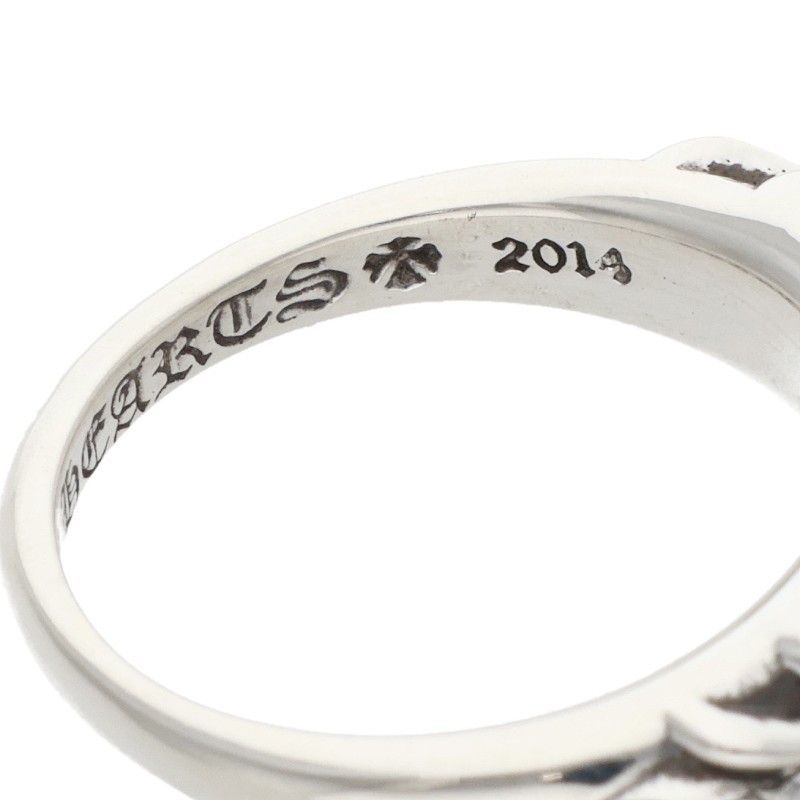 Chrome Hearts Baby Clsc P D Classic Floral Cross Pave Diamond Silver Ring — view 4