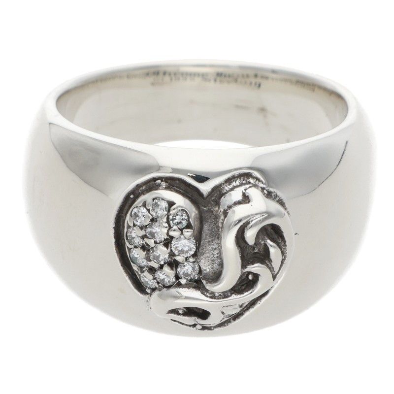 Chrome Heart in Band P Dmnd Pave Diamond Silver Ring