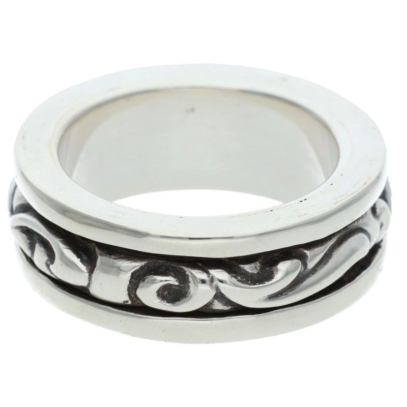 Chrome Hearts Ring Spinner Scroll Silver