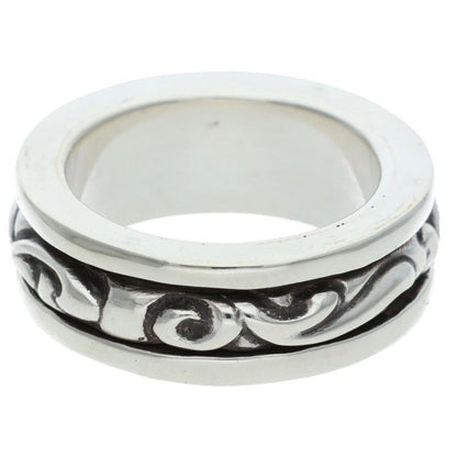 Chrome Hearts Ring Spinner Scroll Silver