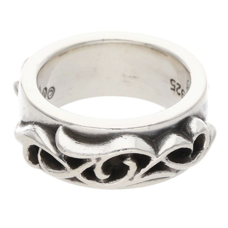 Chrome Hearts Dbl Narrow Vine Band Double Silver Ring — view 2