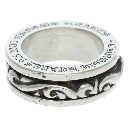 Chrome Hearts Ring Spinner Scroll Silver