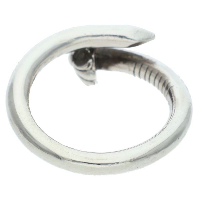 Chrome Hearts Nail Crsball Cross Ball Silver Ring — view 2