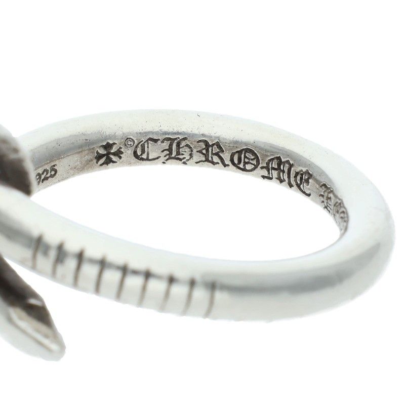 Chrome Hearts Nail Crsball Cross Ball Silver Ring — view 3