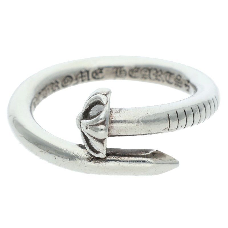 Chrome Hearts Nail Crsball Cross Ball Silver Ring