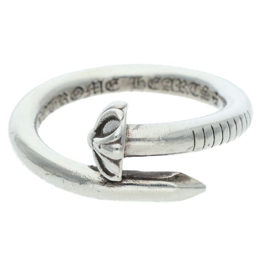 Chrome Hearts Nail Crsball Cross Ball Silver Ring