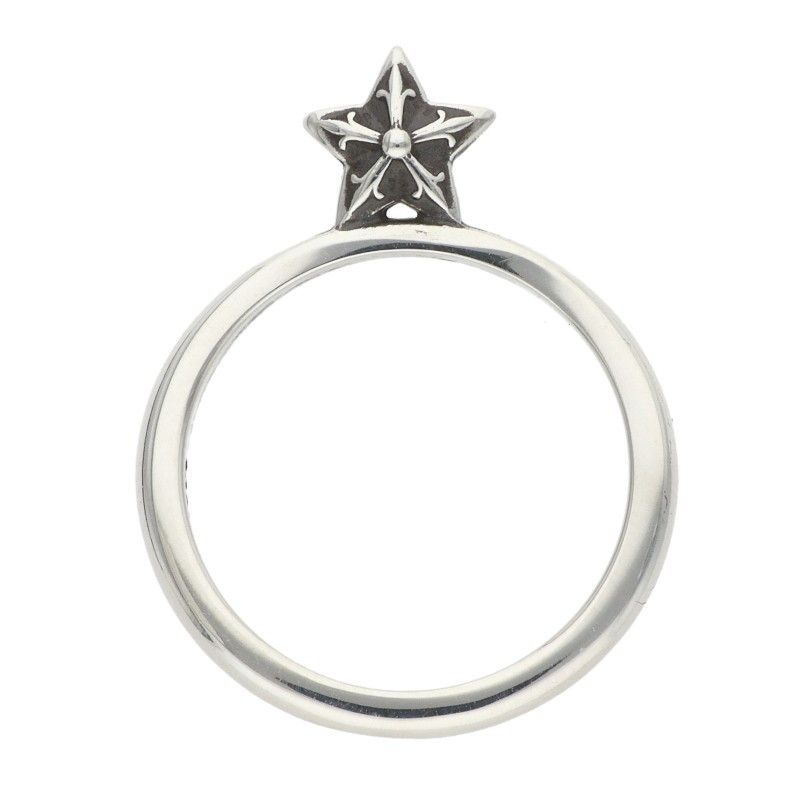 Chrome Hearts Bubblgm Star SU Bubblegum Stand Up Silver Ring