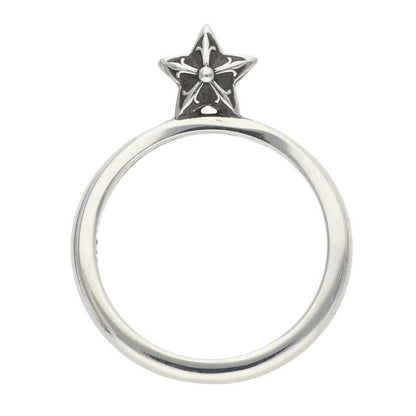 Chrome Hearts Bubblgm Star SU Bubblegum Stand Up Silver Ring