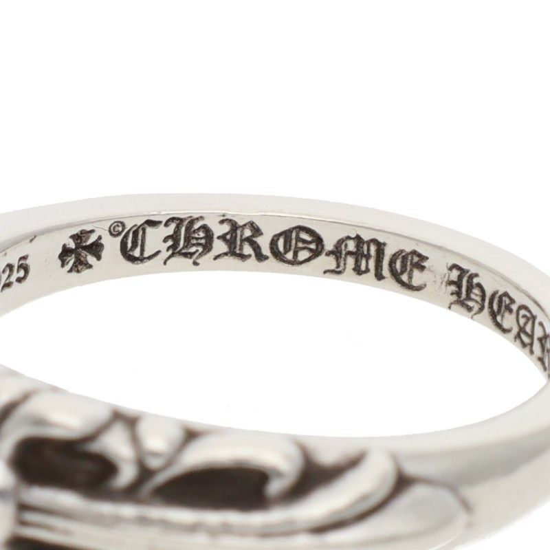 Chrome Hearts Baby Classic Floral Cross Silver Ring — view 3
