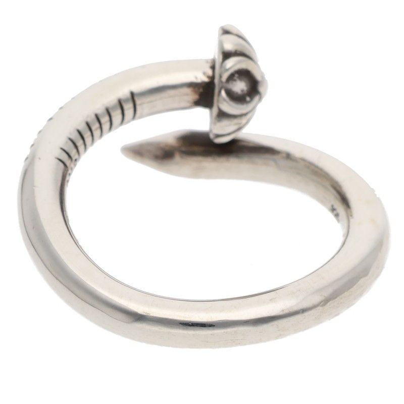 Chrome Hearts Nail Crsball Cross Ball Silver Ring — view 2